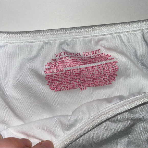 Victoria Secret White Purple Bathing Suit Size S - Picture 5 of 12